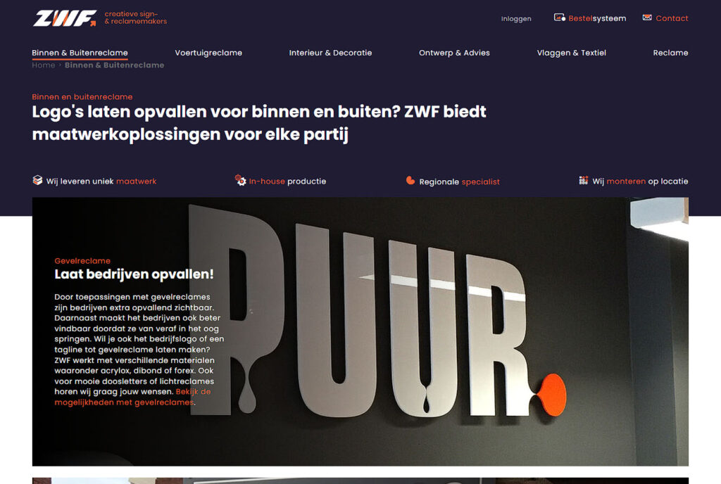 Website laten maken - ZWF